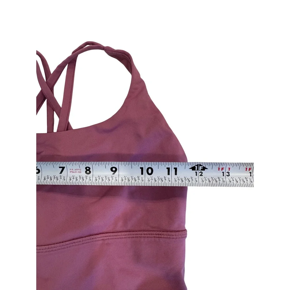 Lululemon Energy Bra First Release 4   Pink Strappy Yoga Run Rare